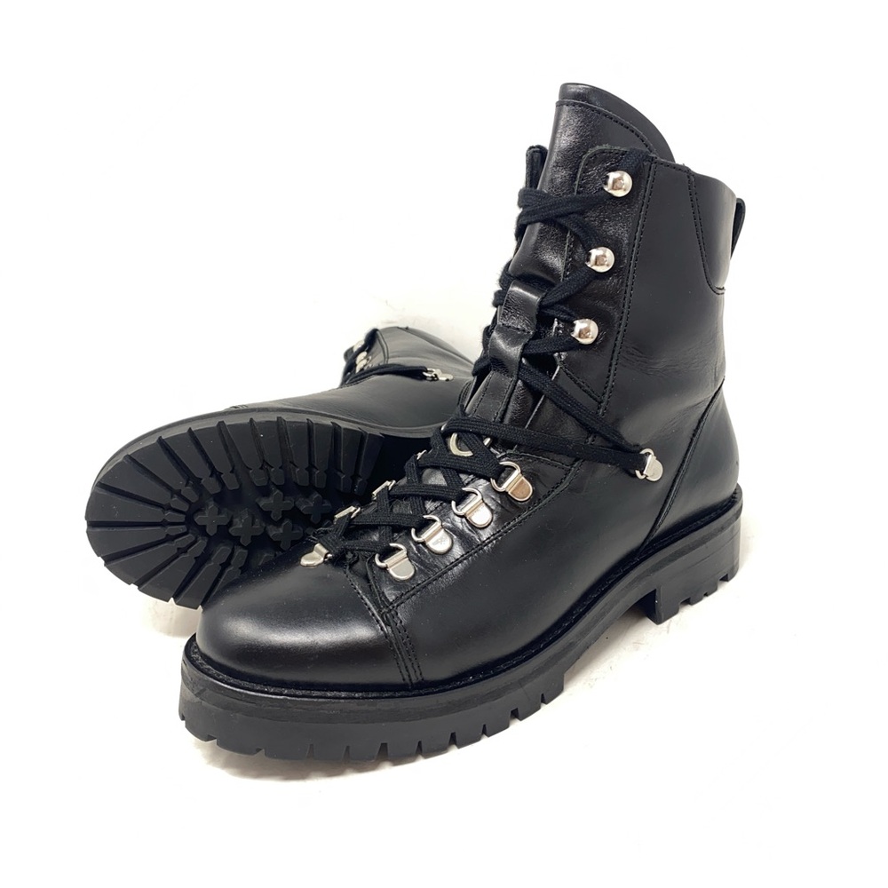 ❤️All Saints Frank’s Black Leather Hiking Boots.  Size 39/US8.